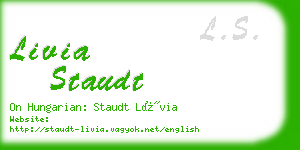 livia staudt business card